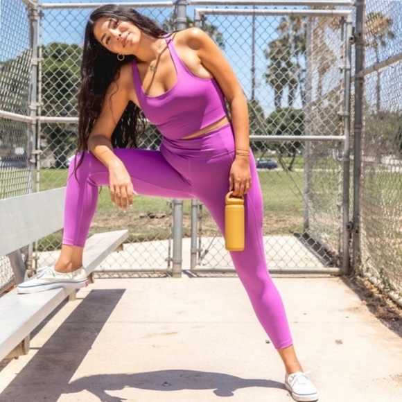 Girlfriend Collective Wildflower 7/8 Legging Small - Picture 2 of 6